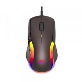 Mouse Gaming Wired USB HAVIT MS959S, RGB, 1200DPI - 8000DPI, 1.6m, Negru Ocru, Universal