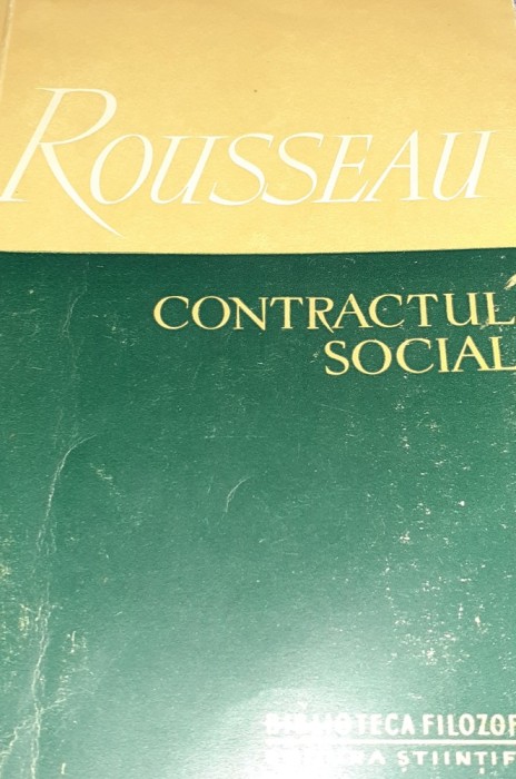 CONTRACTUL SOCIAL Jean Jacques Rousseau