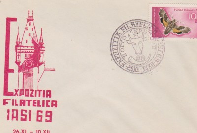 5 FDC EXPOZITIA FILATELICA IASI 69/PLIC MIC CU TIMBRU FLUTURI foto