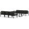 Set mobilier de gradina cu perne, 7 piese, antracit, aluminiu