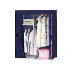Sifonier textil pliabil cu bara si rafturi