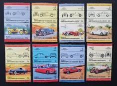 BEQUIA, AUTOMOBILE - SERIE COMPLETĂ MNH foto