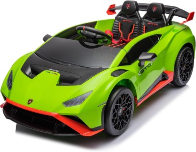 Masinuta electrica cu functie drift Lamborghini Huracan STO, putere 220W, 12V Premium, Verde foto