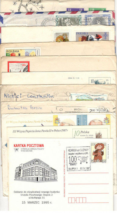 Polonia.Lot 26 buc. scrisori circulate,necirculate si FDC-uri PL.63