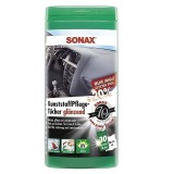 Cumpara ieftin Servetele umede auto pentru suprafetele din plastic, cu efect lucios Sonax , 25 buc