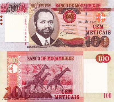 MOZAMBIC 100 meticais 2006 (h&amp;acirc;rtie) UNC!!! foto