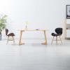 VidaXL Scaun de bucătărie, 2 buc., gri &icirc;nchis, textil și lemn curbat 283142