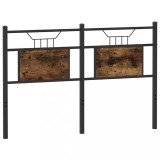 Cumpara ieftin Tablie de pat, stejar fumuriu, 150 cm, lemn prelucrat si otel