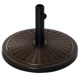 Outsunny Bază Umbrelă 14kg, Ciment și Plastic, Efect Ratan, Bronz | Aosom Romania