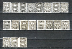 Romania 1932-37 si 1946-47 lot taxa de plata Coroana foto