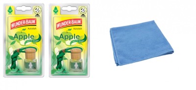 Odorizant auto Wunder- Baum Bottle 2 Pack Apple si Laveta Microfibra foto