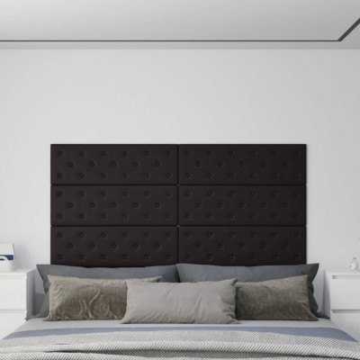 Panouri de perete 12 buc. negru, 90x30 cm, piele eco 3,24 m&amp;sup2; GartenMobel Dekor foto