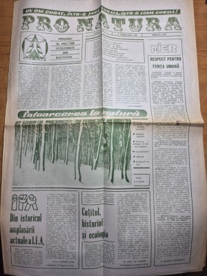 ziarul pronatura 8 februarie 1990 foto