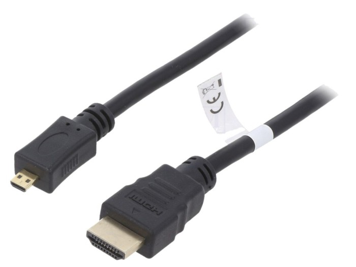 Cablu HDMI 2.0 micro HDMI 2m, negru