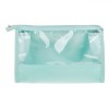 Portfard, Turcoaz, Transparent, Fermoar Auriu, Dimensiuni 21.5x6x14cm, Oem