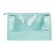 Portfard, Turcoaz, Transparent, Fermoar Auriu, Dimensiuni 21.5x6x14cm