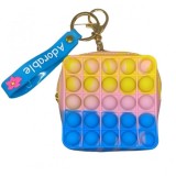 Cumpara ieftin Portofel Pop It Patrat Galben Albastru