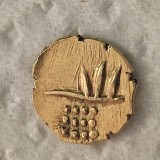 Moneda AUR , 1 FANAM INDIA anii 1700 , 0,31 grame