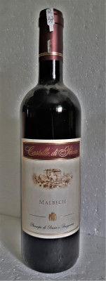 R 37 -VIN ROSU MALBECH, CASTELLO DI PORCIA. IGT, cl 75 gr 12 recoltare 2002 foto