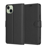 Husa iPhone 15 Plus Asteroid GSM Leather Folio, negru