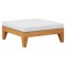 Taburet modular, cu perna alb crem, lemn masiv de acacia