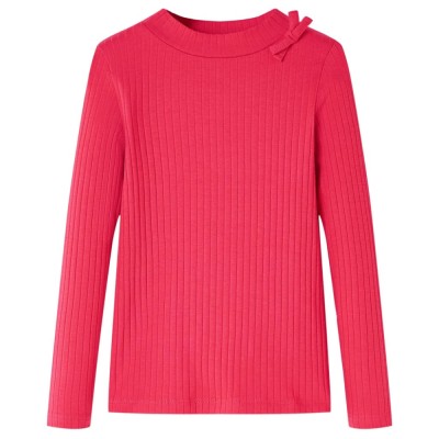 Tricou pentru copii cu m&amp;acirc;neci lungi, roz aprins, 104 foto