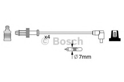 Set fise bujii PEUGEOT PARTNER combispace (5F) (1996 - 2012) BOSCH 0 986 357 240 foto