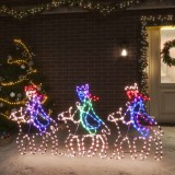 vidaXL Figurină de Crăciun Cei trei magi, 504 LED-uri, 70x50 cm