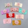 Bentita lata cu model din tesatura si fundita din tulle (Culoare: Galben,, Superbaby