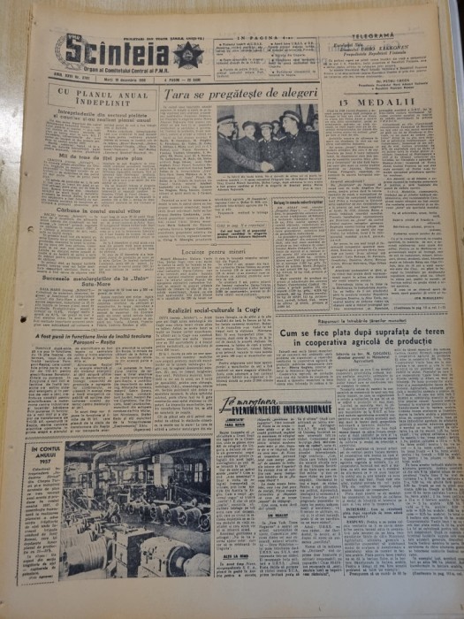 scanteia 18 decembrie 1956-art. deva,ramnicu sarat,centenarul spitalul craiova