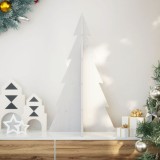 VidaXL Brad de Crăciun decorativ, alb, 80 cm, lemn de pin masiv