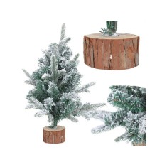 Brad artificial cu zapada, mic, 50cm, decor pentru birou foto