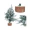 Brad artificial cu zapada, mic, 50cm, decor pentru birou