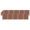 vidaXL Set panouri gard, 10 pătrate + 1 oblic, maro, 1830x186 cm, WPC