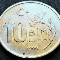 Moneda 10 BIN LIRA - TURCIA, anul 1999 * cod 1420