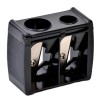Ascuțitoare Dublă, Negru, 4x2.5cm, Plastic, Oem