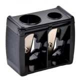 Ascuțitoare Dublă, Negru, 4x2.5cm, Plastic, Oem