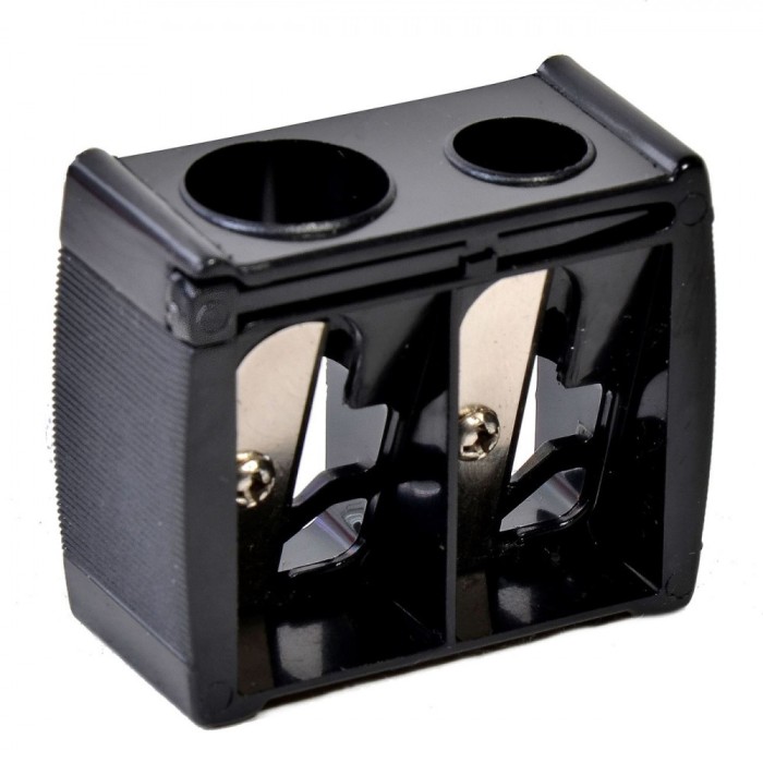 Ascuțitoare Dublă, Negru, 4x2.5cm, Plastic