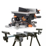 Cumpara ieftin Pachet fierastrau stationar cu masa Evolution R210MTS-G2 de 210 mm cu panza TCT multimaterial + stand