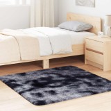 VidaXL Covor shaggy cu pom &icirc;nalt, NAVARRA, gri &icirc;nchis, 120x120 cm