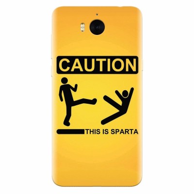 Husa silicon pentru Huawei Y5 2017, This Is Sparta Funny Illustration foto