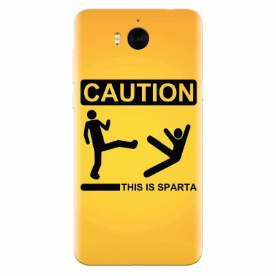 Husa silicon pentru Huawei Y6 2017, This Is Sparta Funny Illustration foto