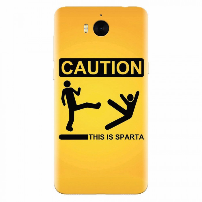 Husa silicon pentru Huawei Y6 2017, This Is Sparta Funny Illustration