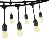 Ghirlanda Luminoasa 5 metri cu 10 Becuri Led E27 Lumina Calda, Alimentare 220V
