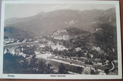 Carte postala, Sinaia, vedere generala, perioada interbelica foto