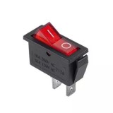 Intrerupator RS-101, 2 Pini, ON-OFF, 15A, 250V, Rosu cu Retinere, Iluminat