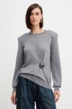 Simona Corsellini pulover de l&acirc;nă culoarea gri, light, A25CPMGE0301