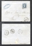 France 1860 Postal History Rare Old Cover + Content Paris to Nantes DB.486