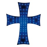 Ornament interior cu leduri 81SMD 24V - Cruce - Albastru Garage AutoRide