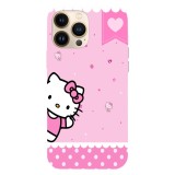 Husa compatibila cu Apple iPhone 15 Pro Max, Viceversa, model Sweety hello kitty , Silicon, TPU, Transparent, Carcasa